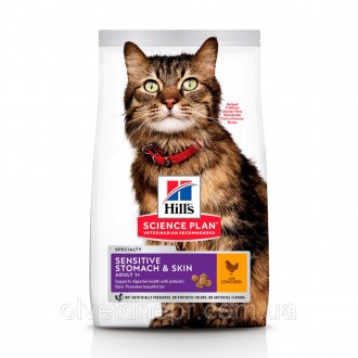 Корм Хілс для Котів з куркою Почуттів. шлунок hill's SCIENCE PLAN Adult Sensitive Stomach&Skin-300г 1.5. Дніпро. фото 1 Корм Хілс для Котів з куркою Почуттів. шлунок hill's SCIENCE PLAN Adult Sensitive Stomach&Skin-300г 1.5. Дніпро. фото 1