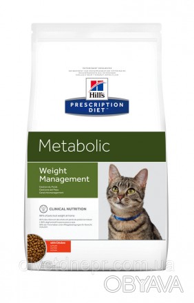 Hill’s Prescription Diet Metabolic корм для кошек с курицей - полноценный диетич. . фото 1