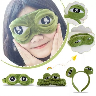 Маска для сна Лягушонок Пепе 3D (Жабка, лягушка, жаба), Унисекс
 
 
Маска для сн. . фото 7