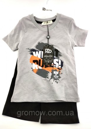 Дитячі костюми 2, 3, 4, 5 років Туреччина річний з шортами для хлопчиків сірий (. Хмельницький. фото 1