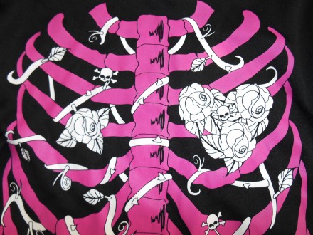 Детская карнавальная кофта скелет 
Кофта черная с розовым  скелетом  George на . . фото 4