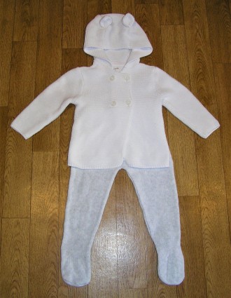 Комплект одежды для малыша 6-9 месяцев, 74 см, 9 кг, 100% хлопок.
Кофта - Prima. . фото 4