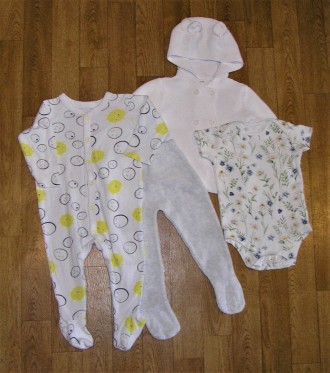 Комплект одежды для малыша 6-9 месяцев, 74 см, 9 кг, 100% хлопок.
Кофта - Prima. . фото 2