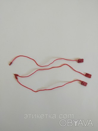 Кріплення пломба ручна (замочки), біркотримачі мотузкові 1000 шт червона викорис. . фото 1