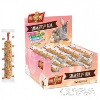  Колба Vitapol Smakers Box для гризунів, зі смаком фруктів, упаковка 12 шт Ласощ. . фото 1