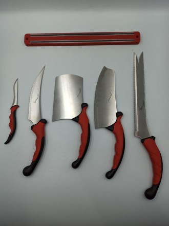 Кухонные ножи в наборе Contour Pro Knives + магнитная рейка. Маріуполь. фото 1 Кухонные ножи в наборе Contour Pro Knives + магнитная рейка. Маріуполь. фото 1