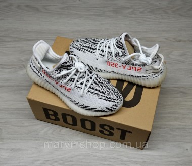 Кроссовки мужские белые Adidas Yeezy Boost 350 V2 Zebra 
Белые мужские кроссовки. . фото 8