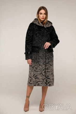 Пальто женское демисезонное, выполненное из пальтовой ткани, прямого силуэта с ц. . фото 1