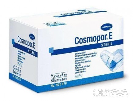 Характеристика виробу Cosmopor E steril — самоклеюча стерильна пов'язка на рану . . фото 1