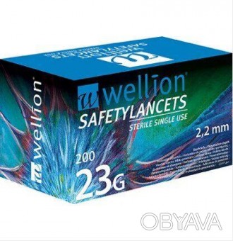 Wellion SafetyLancets 23G
 Безпечні ланцети Wellion 23G для одноразового викорис. . фото 1