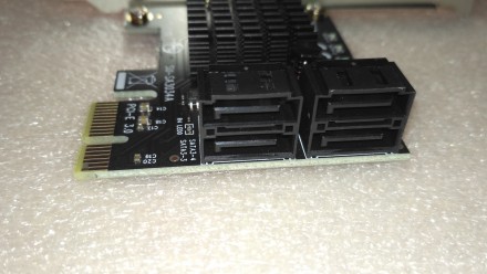 Адаптер из PCI Express х1 в sata3.
Решает вопрос отсутствия или нехватки портов. . фото 4