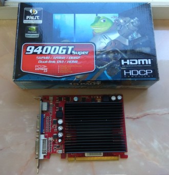 Б/у видеокарта PALIT PCI-Ex GeForce 9400GT 512 MB DDR2 128bit 550/800 Dual DVI, . . фото 3