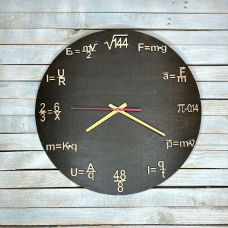 Часы настенные для учителя физики и математики.
Характеристики:
✔ Материал: фане. . фото 2