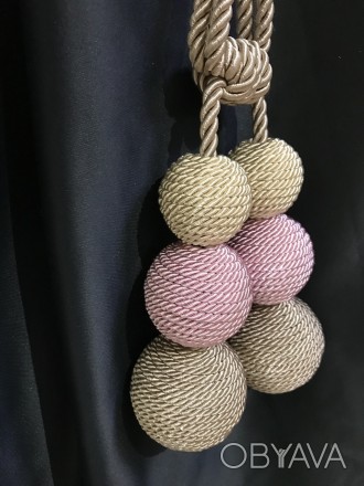 Оригинальный подхват для декорации штор плетённые шары 
Цветовая гамма плетёный . . фото 1