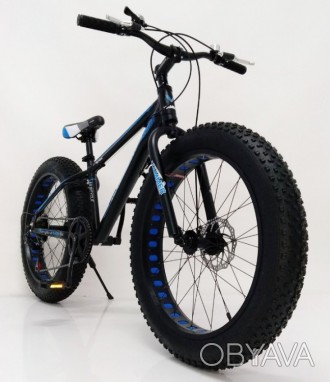 Горный велосипед фэтбайк 24 дюйма S800 HAMMER EXTRIME Черно-синий рама 15"
 
Шир. . фото 1