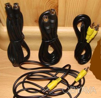 Компютерні кабельки (роз'єми S-Video та тюльпан). Довжина - 1,80 м. Ціна - . . фото 1