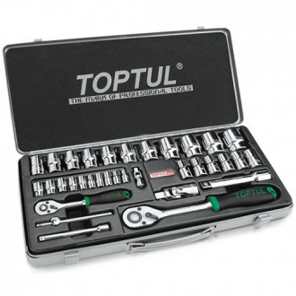 Набор головок с трещоткой TOPTUL 1/4", 1/2" 34ед. GCAD3401. Харків. фото 1 Набор головок с трещоткой TOPTUL 1/4", 1/2" 34ед. GCAD3401. Харків. фото 1