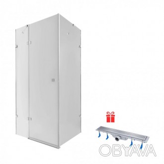 Набір Qtap душова кабіна Capricorn CRM1018RC6 + трап лінійний Dry FB304-600 зроб. . фото 1