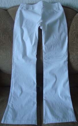 Штани (брюки) білі, straight (lucra), розклішені, легкі pimkie. Розмір 27, CN 16. . фото 3