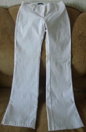 Штани (брюки) білі, straight (lucra), розклішені, легкі pimkie. Розмір 27, CN 16. . фото 2