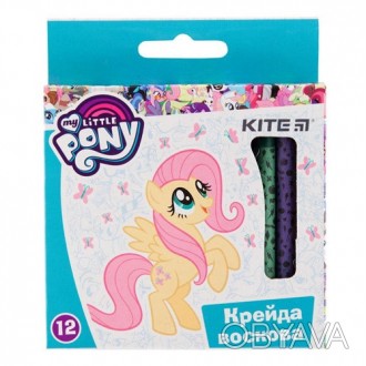 Цветные восковые мелки Kite «My Little Pony» в яркой картонной упаковке. Палитра. . фото 1