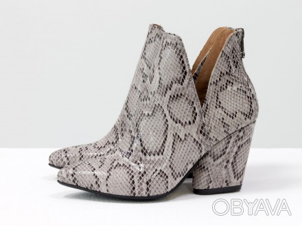 
Уникальные дизайнерские туфли-ботинки из дорогую итальянскую кожу необычного кр. . фото 1