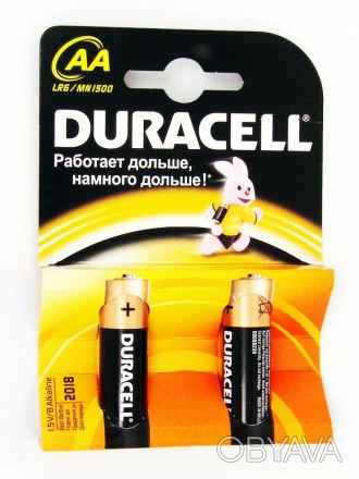  
Батарейка DURACELL LR06 пальчиковая AA - упаковка из 2штук
 
Предлагаем Вам на. . фото 1