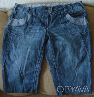 Шорти джинсові Crop next. Розмір 40 (12). 100% cotton. В ідеальному стані.
Пів . . фото 1
