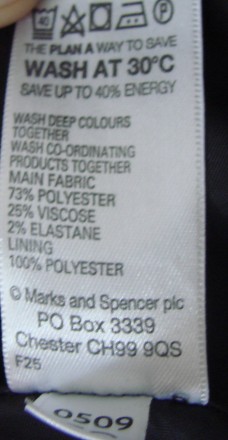 Спідниця Marks & Spencer. Розмір 36. 73% polyester, 25% viscose, 2% elastane. . фото 6
