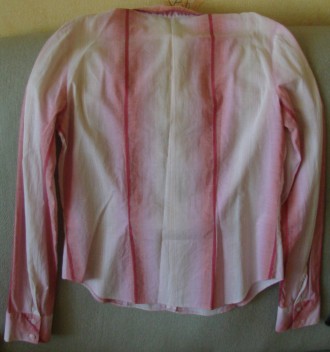 Нарядна рожева смугаста блузка Sensus (Україна). Розмір укр. - 42. 100% Бавовна.. . фото 3
