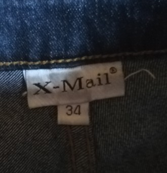 Капрі джинсові темно-сині X-Mail. Розмір 34. 75% cotton, 22% polyester, 3% elast. . фото 5