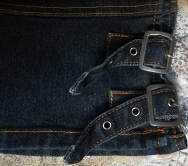 Капрі джинсові темно-сині X-Mail. Розмір 34. 75% cotton, 22% polyester, 3% elast. . фото 4