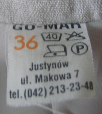 Костюм (легкий, літній) брючний Go-Mar, Польща. Розмір - 36. 100% полієстр.

З. . фото 5
