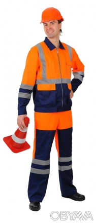 Рабочий костюм  является превосходным вариантом спецодежды для работников дорожн. . фото 1