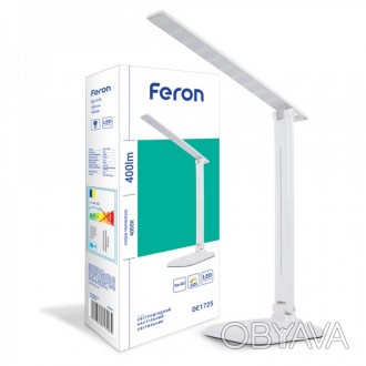 Настольный светильник Feron DE1725 с лаконичным эргономичным дизайном идеально п. . фото 1