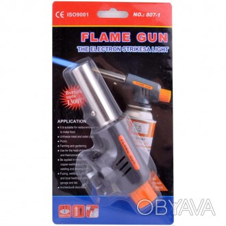 Газовая горелка с пьезоподжигом Flame Gun 807-1 Универсальная газовая горелка 80. . фото 1