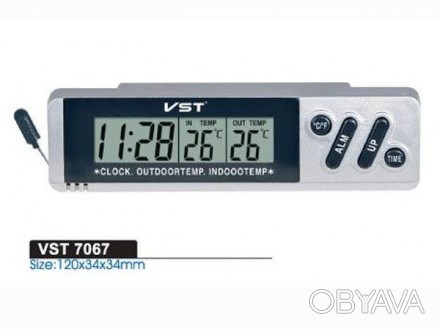 Автомобільні годинник з термометром vst-7067
Автомобільний годинник VST-7067 є б. . фото 1