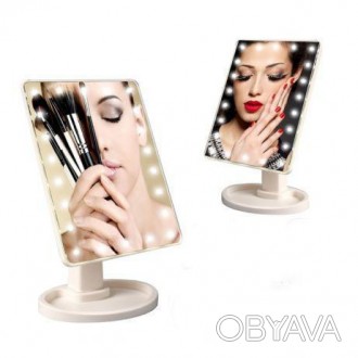 Настольное косметическое зеркало со светодиодной подсветкой идеальный аксессуар . . фото 1