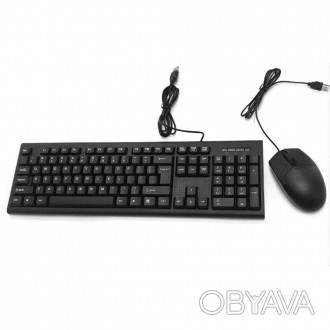 Клавіатура + мишка CMK-858
Комплект (клавіатура+миша) — практичний вибір для ком. . фото 1