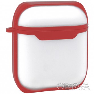 Чехол для наушников Eggshell Airpods Case 1/2 — PC With Sensitive Button, Red. . фото 1