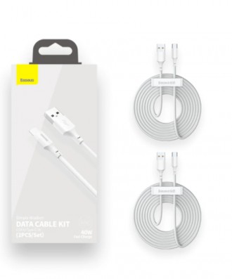 Кабель USB Type-C Baseus для быстрой зарядки 5А 2 в 1. Краматорськ. фото 1 Кабель USB Type-C Baseus для быстрой зарядки 5А 2 в 1. Краматорськ. фото 1