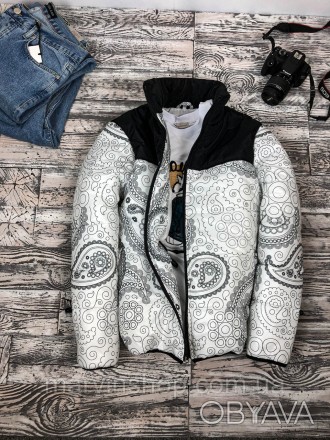 
Куртка мужская зима-весна-осень белая без капюшона с принтом Абстракт
Мы предла. . фото 1