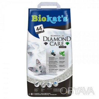 Наполнитель бентонитовый Biokats Diamond Classic 8 литров. Містить активоване ву. . фото 1