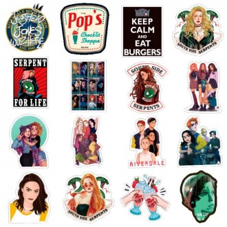 Набор стикеров GameStyle Riverdale, Ривердейл Stickers Pack Интерьерные Наклейки. . фото 3