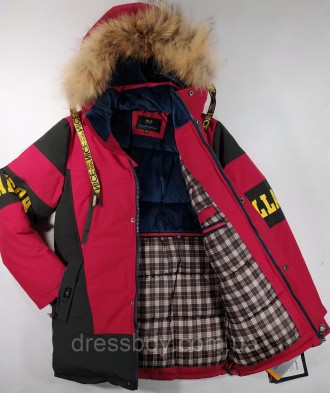 Куртка зимняя удлинённая с натуральной опушкой для мальчиков подросткового возра. . фото 6