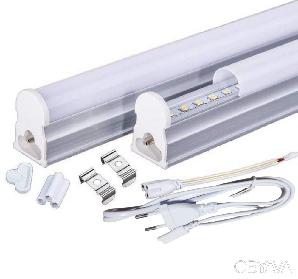 ᐈ Линейный Led светильник Т5 900мм 12W 5000К со шнуром и кнопкой ТМ ...