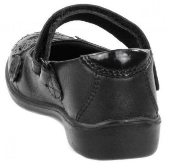 Туфлі дитячі Braska для дівчаток, чорного кольору. Застібки-липучки, добре фіксу. . фото 4