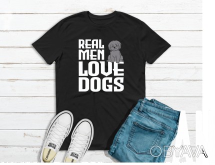 Футболка с печатью для мужчин Dogs (XS, S, M, L, XL, XXL ).
- В наличии есть муж. . фото 1