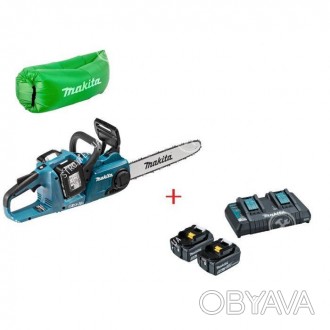 Аккумуляторная цепная пила DUC353 + DC18RC + BL1830Bх 2 шт Makita Аккумуляторная. . фото 1