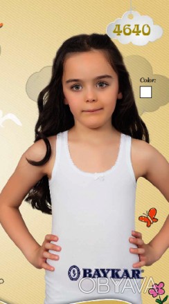 
Майка для дівчинки арт. 4640-01- це стильний одяг популярної торгової марки Bay. . фото 1